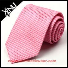 Corbata de seda rosa estampada de alta calidad